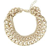 Urban Classics Chaîne de Cheville Mixte Multirangs Mode Bijoux Chaîne pour Homme Femme Longueur 22cm ou 25cm, S/M, Fer, Pas de gemme