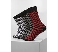 Urban Classics Chaussettes Check Socks 5-Pack Black/Heather Grey/White EUR 48