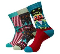 Urban Classics Chaussettes 'Christmas Nutcracker' mélange de couleurs, Taille 35-38