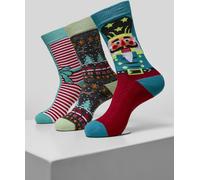Urban Classics Chaussettes Christmas Nutcracker Socks 3-Pack Multicolor EUR 36