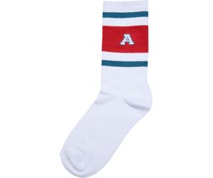 Urban Classics Chaussettes 'College Team' vert foncé / rouge / blanc, Taille 39-42