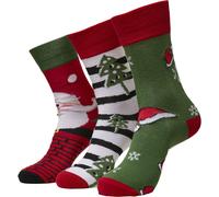 Urban Classics Chaussettes De Noël Rayées Santa 3-Pack