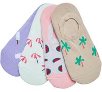 Urban Classics Chaussettes d'été en fil recyclé Invisible 4-Pack Multicolor EUR 44