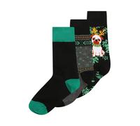 Urban Classics Chaussettes gris chiné / jade / noir / blanc cassé, Taille 39-42