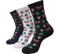 Urban Classics Chaussettes 'Grumpy Santa' mélange de couleurs, Taille 39-42