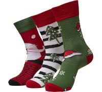 Urban Classics Chaussettes Stripe Santa Christmas Socks 3-Pack Multicolor EUR 36