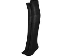 Urban Classics Ladies Overknee Socks 2-Pack Chaussettes Montantes, Noir (Noir/Blanc 00605), 42 Femme