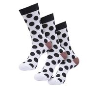 Urban Classics Chaussettes 'Polka' marron / noir / blanc, Taille 43-46