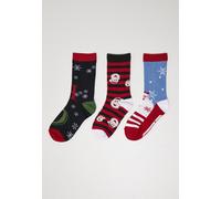 Urban Classics Chaussettes Santa Ho Christmas Socks 3-Pack Multicolor EUR 36