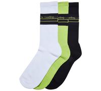 Urban Classics Chaussettes vert fluo / noir / blanc, Taille 43-46