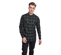 Urban Classics Checked Flanell Shirt Chemise, blk/Forest, XL Homme