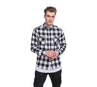 Urban Classics Chemise en flanelle à carreaux – noir/blanc – 4XL Homme
