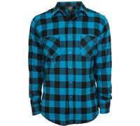 Urban Classics Checked Flanell Shirt - Chemise Homme, Multicolore (Blk/Tur) - Medium (Taille fabricant: Medium)