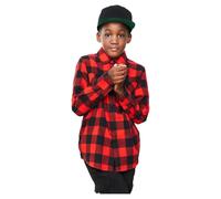 Urban Classics Chemise à carreaux en flanelle manches longues Rouge 146-152 cm Garçon