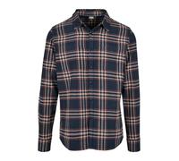 Urban Classics Chemise bleu marine / rouge rouille / blanc, Taille L