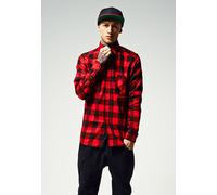 Urban Classics Checked Flanell Shirt Chemise, blk/Burgundy, XXL Homme