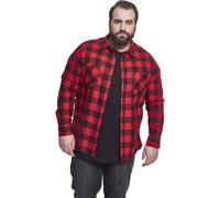 Urban Classics - Chemise en flanelle à carreaux Homme - Noir/Rouge - Taille L (EU)