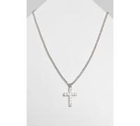 Urban Classics Chemise Diamond Cross Necklace Silver