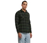 Urban Classics – Chemise flanelle à carreaux décontractée noir/vert forêt 4XL Homme