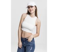 Urban Classics Chemise Female Ladies Cropped Rib Top White S
