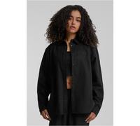 Urban Classics Linen Mixed Oversized Long Sleeve Shirt Noir XS Femme