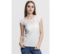 Urban Classics Chemise femme Ladies Top Laces Tee White XL
