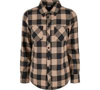 Urban Classics Turnup Checked Long Sleeve Shirt Beige,Noir 5XL Femme