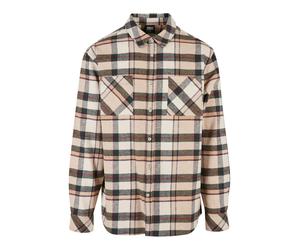 Urban Classics Chemise 'Mountain' beige / mélange de couleurs, Taille S