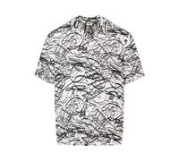 Urban Classics T- Shirt en Viscose AOP Resort Chemise, Whitescribble, XXXL Homme