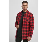 Chemise en flanelle - URBAN CLASSICS - Lacets - Noir/Rouge - Manches longues - Coupe Regular XL