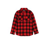 Urban Classics Chemise à carreaux en flanelle Noir/Rouge 134-140 cm Garçons