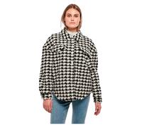 Urban Classics – Surchemise AOP Sherpa Blackhoundstooth – Femme Taille M Noir