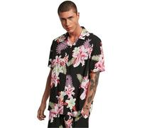 Urban Classics Viscose Aop Resort Short Sleeve Shirt Noir M Homme