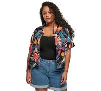 Urban Classics Chemise Viscose Resort Femme Chemise Manches Courtes Bleu Large