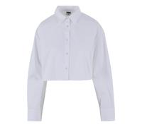 Urban Classics Ladies Cropped Oversized Blouse, White, XS Femme