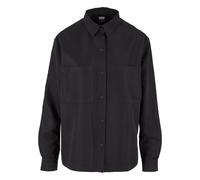 Urban Classics Ladies Oversized Twill Shirt, Chemise Femme, Black,