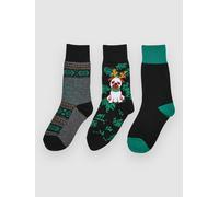 Urban Classics Christmas Dog 3-Pack Chaussettes à motifs 35/38