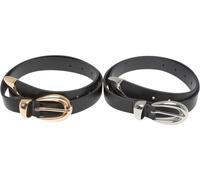 Urban Classics Chunky Buckle Loop Synthetic Leather Belt 2-Pack TB7211A S/M