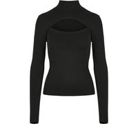 Urban Classics T-shirt col roulé découpé manches longues Femme Noir L