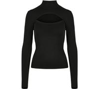 Urban Classics Col Roulé Découpé Manches Longues Femme T-Shirt Manches Longues Noir XS