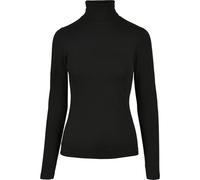 Sweat-shirt de Urban Classics - Col Roulé Manches Longues - XS à L - pour Femme - noir XS