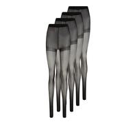 Urban Classics Collants femme 30 denier – Lot de 4 Noir S/M