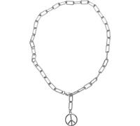 Urban Classics Collier à pendentif de paix à chaîne en Y argenté - UNI