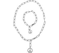 Urban Classics - Collier et bracelet à pendentifs en forme de Y pour la paix - UNI