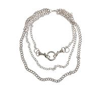 Urban Classics Collier unisexe avec pendentif mousqueton argenté Taille unique