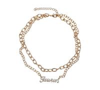 Urban Classics Collier unisexe Diamond Zodiac Golden Necklace - Couleur taupe - Taille unique