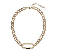 Urban Classics Collier unisexe Fastener Necklace Couleur or Taille unique
