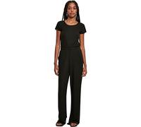Urban Classics Ladies Rib Wid Leg Jumpsuit Combinaison, Black, XS aux Femmes