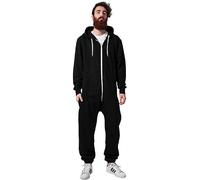 Urban Classics Combinaison Molletonnée Homme Combinaison noir 63% Coton, 37% Polyester Baggy