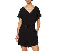 Urban Classics Combinaison Noire Ceinture Viscose Femme Salopette noir XL 100% Viscose